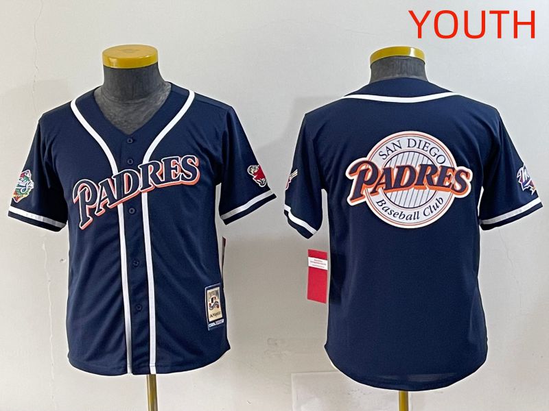 Youth 2025 San Diego Padres Blank Blue Throwback Game Nike MLB Jersey style 19